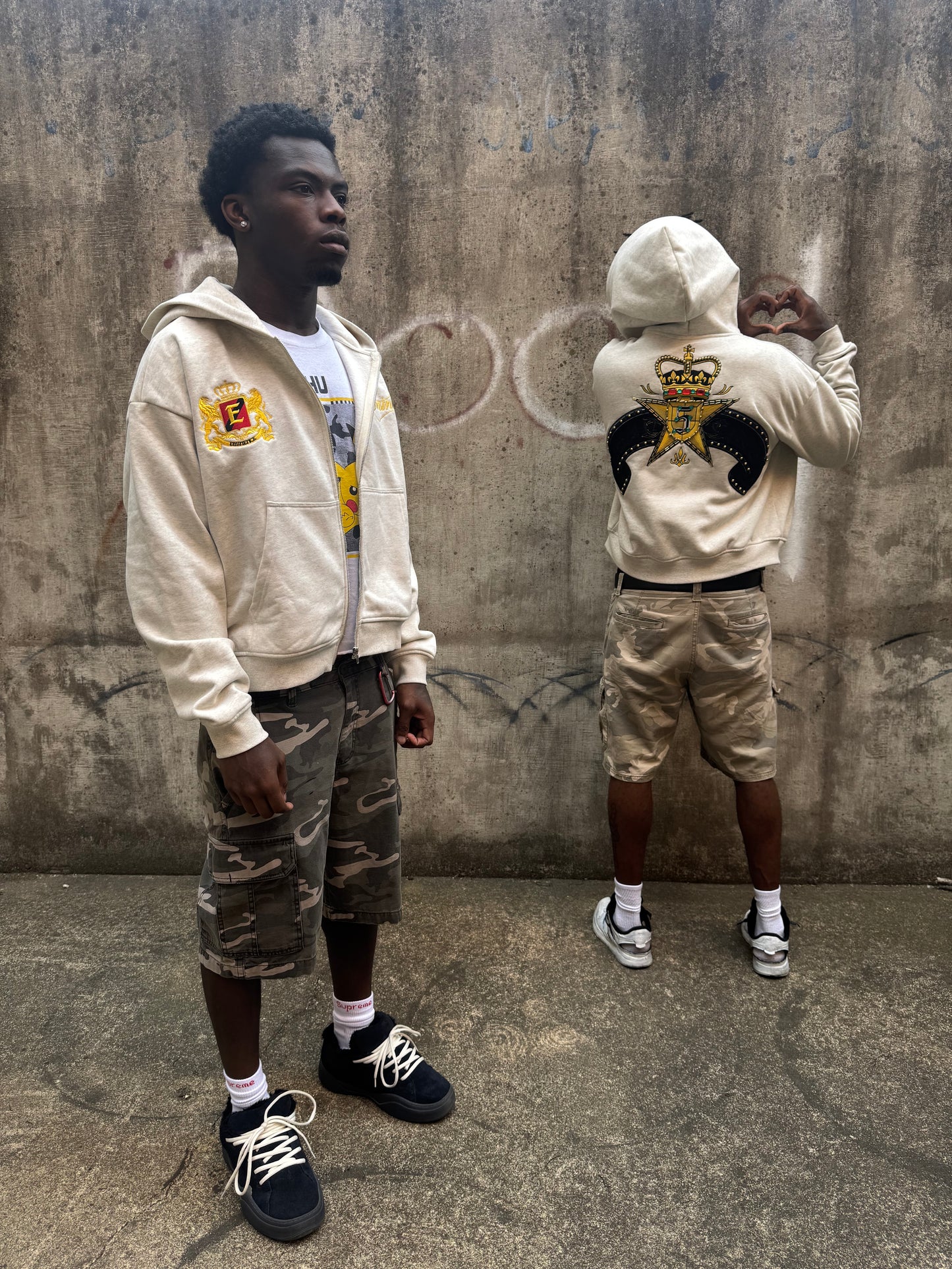 White Royale Zip Up